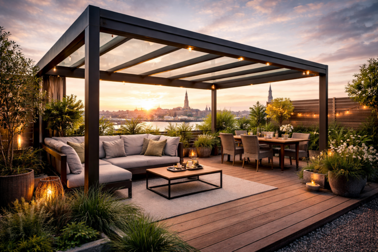 Terrassenüberdachung bauen in Hamburg – Fachgerechte Montage im Garten