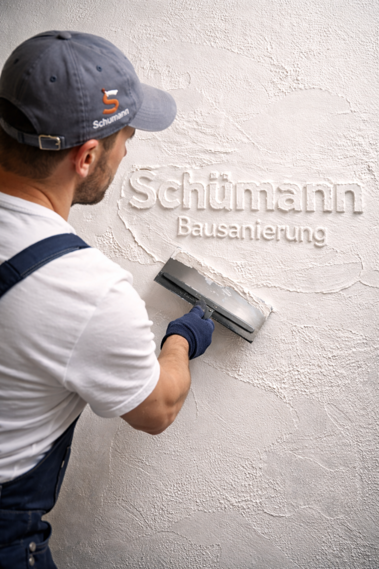 Trockenbau Hamburg – Mitarbeiter verputzt Wand fachgerecht